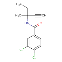 Chemical structure of 3,4-dichloro-N-(3-methylpent-1-yn-3-yl)benzamide - CSSB00040404456
