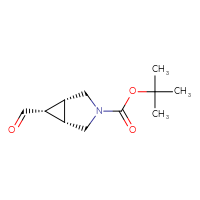 Chemical structure of tert-butyl (1R,5S,6S)-6-formyl-3-azabicyclo[3.1.0]hexane-3-carboxylate - CSSB00138563621