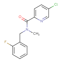 Chemical structure of 5-chloro-N-[(2-fluorophenyl)methyl]-N-methylpyridine-2-carboxamide - CSSB02016731276