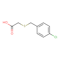 Chemical structure of 2-{[(4-chlorophenyl)methyl]sulfanyl}acetic acid - CSSB00000150262