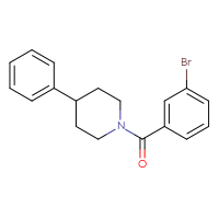 Chemical structure of 1-(3-bromobenzoyl)-4-phenylpiperidine - CSSB00105420697