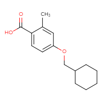 Chemical structure of 4-(cyclohexylmethoxy)-2-methylbenzoic acid - CSSB00001632495