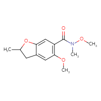 Chemical structure of N,5-dimethoxy-N,2-dimethyl-2,3-dihydro-1-benzofuran-6-carboxamide - CSSB21151590385