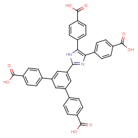 Chemical structure of 3'-[4,5-bis(4-carboxyphenyl)-1H-imidazol-2-yl]-5'-(4-carboxyphenyl)-[1,1'-biphenyl]-4-carboxylic acid - CSSB21494538855