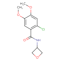 Chemical structure of 2-chloro-4,5-dimethoxy-N-(oxetan-3-yl)benzamide - CSSB01436069241