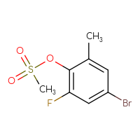 Chemical structure of 4-bromo-2-fluoro-6-methylphenyl methanesulfonate - CSSB06633441265
