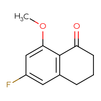 Chemical structure of 6-fluoro-8-methoxy-1,2,3,4-tetrahydronaphthalen-1-one - CSSB00000111050