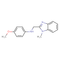 Chemical structure of 4-methoxy-N-[(1-methyl-1H-1,3-benzodiazol-2-yl)methyl]aniline - CSSB00025750564