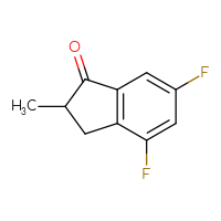 Chemical structure of 4,6-difluoro-2-methyl-2,3-dihydro-1H-inden-1-one - CSSB00012184932