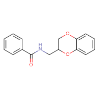 Chemical structure of N-[(2,3-dihydro-1,4-benzodioxin-2-yl)methyl]benzamide - CSSB00026366541