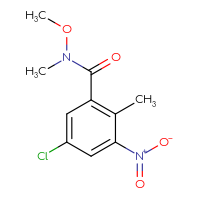 Chemical structure of 5-chloro-N-methoxy-N,2-dimethyl-3-nitrobenzamide - CSSB15033579210