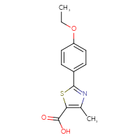 Chemical structure of 2-(4-ethoxyphenyl)-4-methyl-1,3-thiazole-5-carboxylic acid - CSSB00000510515
