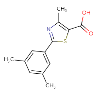 Chemical structure of 2-(3,5-dimethylphenyl)-4-methyl-1,3-thiazole-5-carboxylic acid - CSSB00005553976