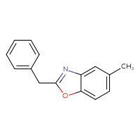 Chemical structure of 2-benzyl-5-methyl-1,3-benzoxazole - CSSB00102419158
