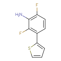 Chemical structure of 2,6-difluoro-3-(thiophen-2-yl)aniline - CSSB00102720974