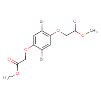 Chemical structure of methyl 2-[2,5-dibromo-4-(2-methoxy-2-oxoethoxy)phenoxy]acetate - CSSB00025702339