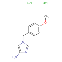 Chemical structure of 1-[(4-methoxyphenyl)methyl]-1H-imidazol-4-amine dihydrochloride - CSSB20621780919