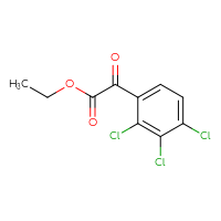 Chemical structure of ethyl 2-oxo-2-(2,3,4-trichlorophenyl)acetate - CSSB00035527444