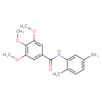 Chemical structure of N-(2,5-dimethylphenyl)-3,4,5-trimethoxybenzamide - CSSB00046238337