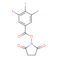 Chemical structure of 2,5-dioxopyrrolidin-1-yl 3,4,5-triiodobenzoate - CSSB20271085766