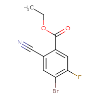 Chemical structure of ethyl 4-bromo-2-cyano-5-fluorobenzoate - CSSB00021094317