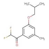 Chemical structure of 2,2-difluoro-1-[3-methyl-5-(2-methylpropoxy)phenyl]ethan-1-one - CSSB21103684582