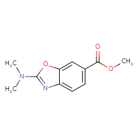 Chemical structure of methyl 2-(dimethylamino)-1,3-benzoxazole-6-carboxylate - CSSB00044198569