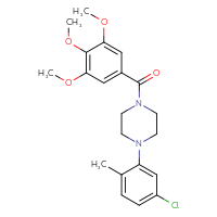 Chemical structure of 1-(5-chloro-2-methylphenyl)-4-(3,4,5-trimethoxybenzoyl)piperazine - CSSB00026361405