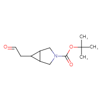 Chemical structure of tert-butyl 6-(2-oxoethyl)-3-azabicyclo[3.1.0]hexane-3-carboxylate - CSSB06811927781