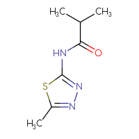 Chemical structure of 2-methyl-N-(5-methyl-1,3,4-thiadiazol-2-yl)propanamide - CSSB00000154714