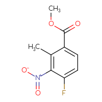 Chemical structure of methyl 4-fluoro-2-methyl-3-nitrobenzoate - CSSB00045351925
