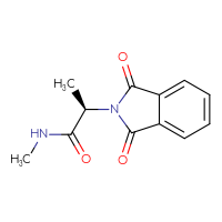 Chemical structure of (2R)-2-(1,3-dioxo-2,3-dihydro-1H-isoindol-2-yl)-N-methylpropanamide - CSSB00113615117