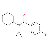 Chemical structure of 4-bromo-N-cyclohexyl-N-cyclopropylbenzamide - CSSB02021003609