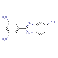 Chemical structure of 5-(5-amino-1H-1,3-benzodiazol-2-yl)benzene-1,3-diamine - CSSB00103160161
