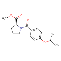 Chemical structure of methyl (2S)-1-[4-(propan-2-yloxy)benzoyl]pyrrolidine-2-carboxylate - CSSB00104219045