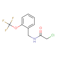Chemical structure of 2-chloro-N-{[2-(trifluoromethoxy)phenyl]methyl}acetamide - CSSB00000283151