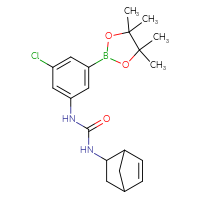 Chemical structure of 3-{bicyclo[2.2.1]hept-5-en-2-yl}-1-[3-chloro-5-(4,4,5,5-tetramethyl-1,3,2-dioxaborolan-2-yl)phenyl]urea - CSSB21332162671