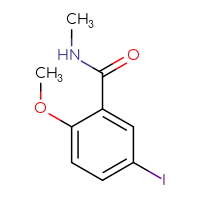 Chemical structure of 5-iodo-2-methoxy-N-methylbenzamide - CSSB20101828790