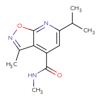 Chemical structure of N,3-dimethyl-6-(propan-2-yl)-[1,2]oxazolo[5,4-b]pyridine-4-carboxamide - CSSB00103396985