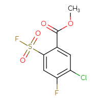 Chemical structure of methyl 5-chloro-4-fluoro-2-(fluorosulfonyl)benzoate - CSSB00138437912
