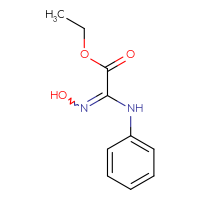 Chemical structure of ethyl (N'-hydroxy-N-phenylcarbamimidoyl)formate - CSSB00010492346