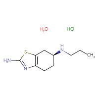Chemical structure of (6S)-N6-propyl-4,5,6,7-tetrahydro-1,3-benzothiazole-2,6-diamine hydrate hydrochloride - CSSB06256078414