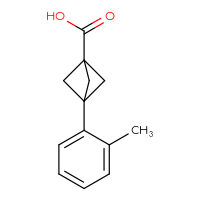Chemical structure of 3-(2-methylphenyl)bicyclo[1.1.1]pentane-1-carboxylic acid - CSSB00138441503