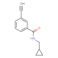 Chemical structure of N-(cyclopropylmethyl)-3-ethynylbenzamide - CSSB00160567892