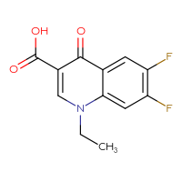 Chemical structure of 1-ethyl-6,7-difluoro-4-oxo-1,4-dihydroquinoline-3-carboxylic acid - CSSB00020601519