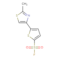 Chemical structure of 5-(2-methyl-1,3-thiazol-4-yl)thiophene-2-sulfonyl fluoride - CSSB00015196435