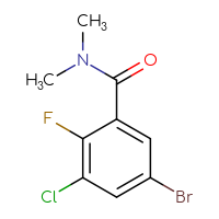 Chemical structure of 5-bromo-3-chloro-2-fluoro-N,N-dimethylbenzamide - CSSB04298715772