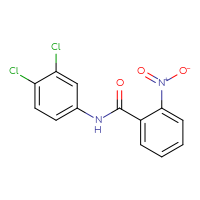 Chemical structure of N-(3,4-dichlorophenyl)-2-nitrobenzamide - CSSB00020582477