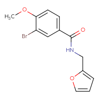 Chemical structure of 3-bromo-N-[(furan-2-yl)methyl]-4-methoxybenzamide - CSSB00020582534