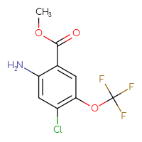 Chemical structure of methyl 2-amino-4-chloro-5-(trifluoromethoxy)benzoate - CSSB00137349687